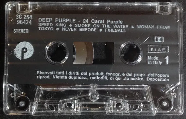 Deep Purple 24 Carat Purple musicassetta usata VG+