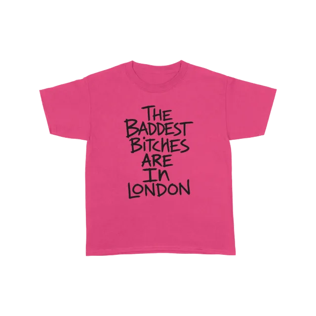 Polydor Baddest Bitches London maglietta rosa unisex