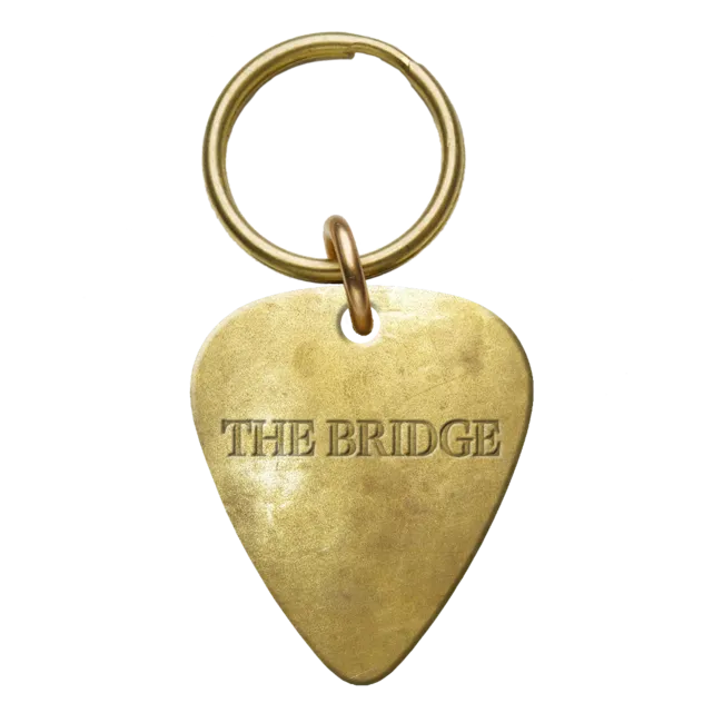 The Bridge portachiavi metallo ottone antico inciso