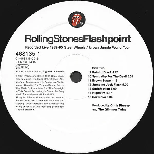 Rolling Stones Flashpoint LP live Near Mint