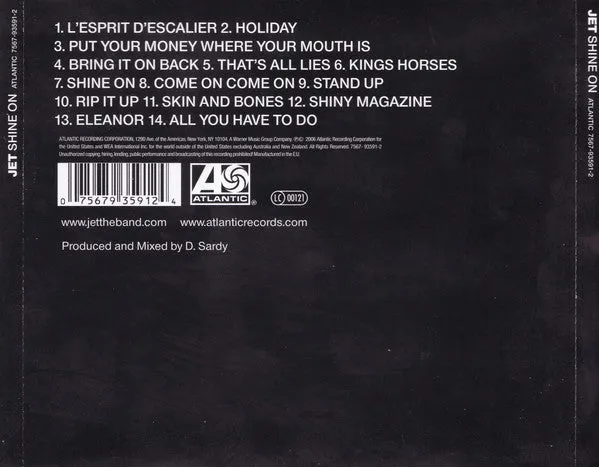 Jet Shine On CD album near mint pop rock