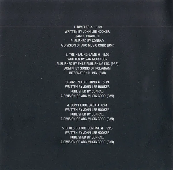 John Lee Hooker Don’t Look Back CD blues elettrico