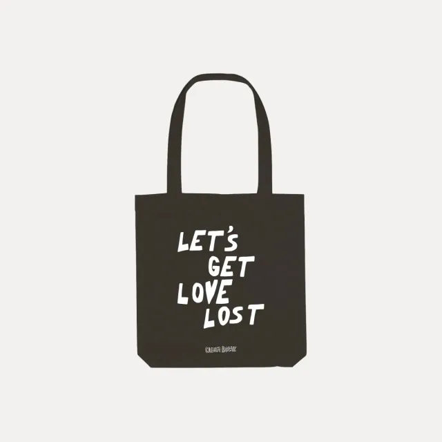 Polydor Records Love Lost tote bag nera grafica Let's Get