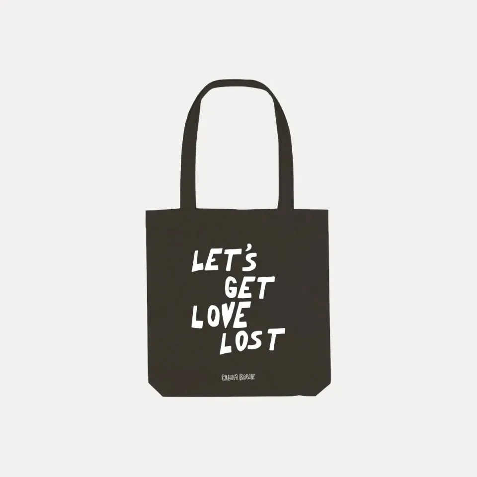 Polydor Records Love Lost tote bag nera grafica Let's Get