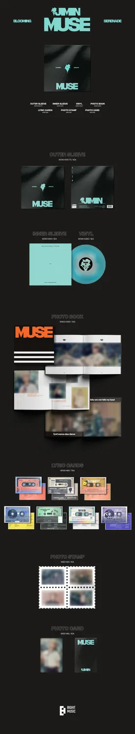 Jimin Muse vinile LP photobook card K-pop