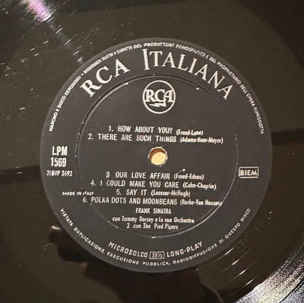 Frank Sinatra Frankie And Tommy vinile LP compilation 1958