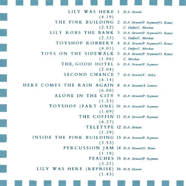 David A. Stewart Lily Was Here CD colonna sonora 1989