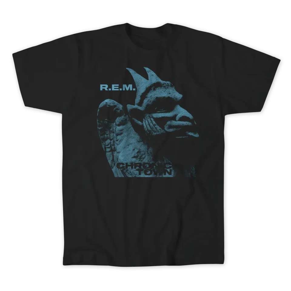 R.E.M. Chronic Town Gargoyle t-shirt nera cotone