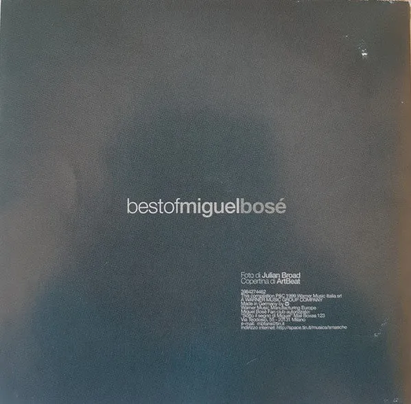 Miguel Bosé Best Of CD compilation ballad