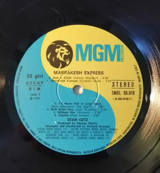Stan Getz Marrakesh Express LP jazz contemporaneo