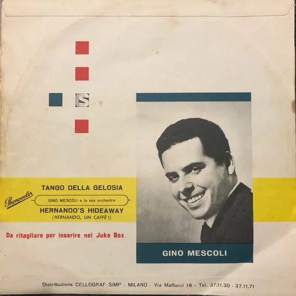 Gino Mescoli Tango Gelosia 45 giri 7" VG+