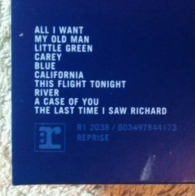 Joni Mitchell Blue LP 180g remaster Mint