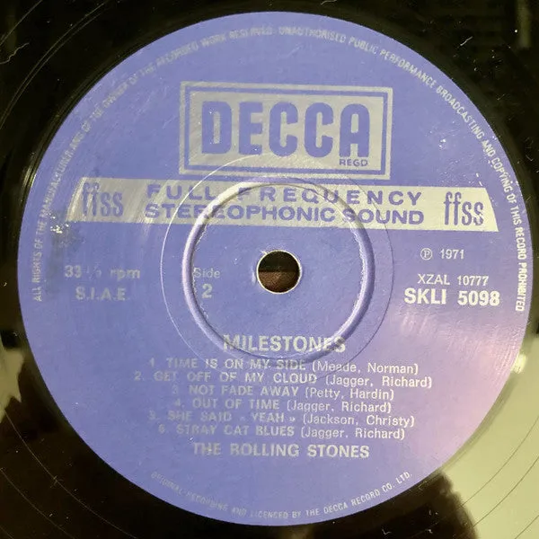 Rolling Stones Milestones LP compilation Decca 1971 vinile usato