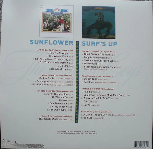 Beach Boys Feel Flows doppio vinile LP Sunflower Surf's Up