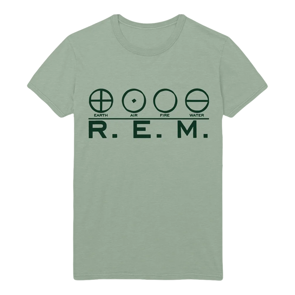 R.E.M. Elements T-shirt maglietta salvia cotone