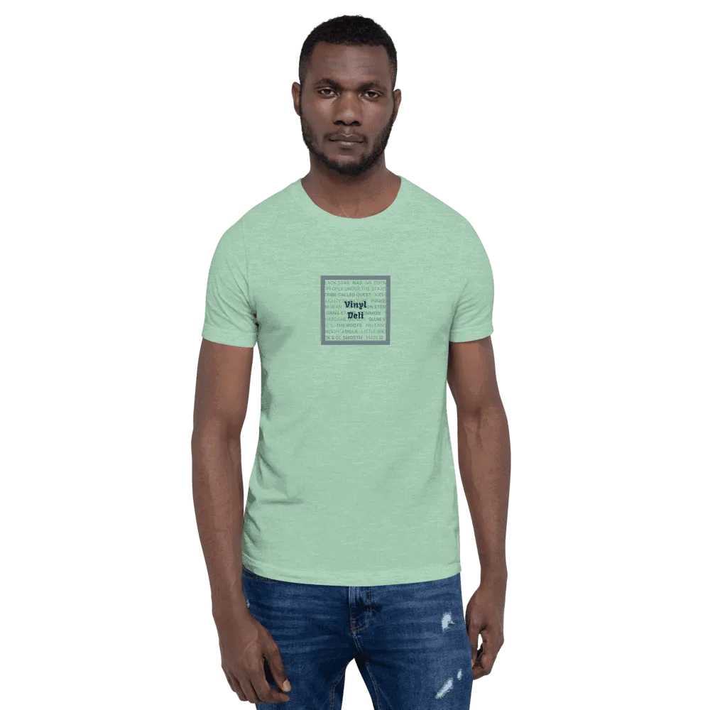Vinyl Deli Hip Hop Tee maglietta verde Misto cotone