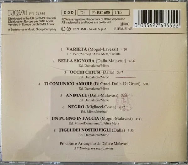 Gianni Morandi Varietà CD album pop rock 1989