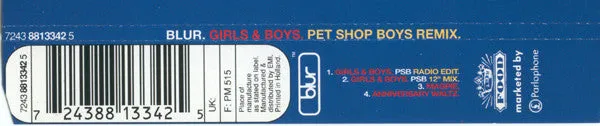 Blur Girls & Boys singolo CD remix Pet Shop Boys VG+