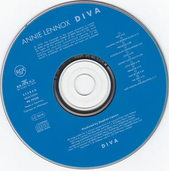 Annie Lennox Diva CD album VG stampa tedesca