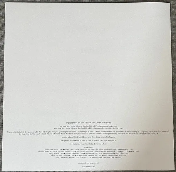 Depeche Mode The Best Of Volume 1 triplo vinile 3xLP Mint