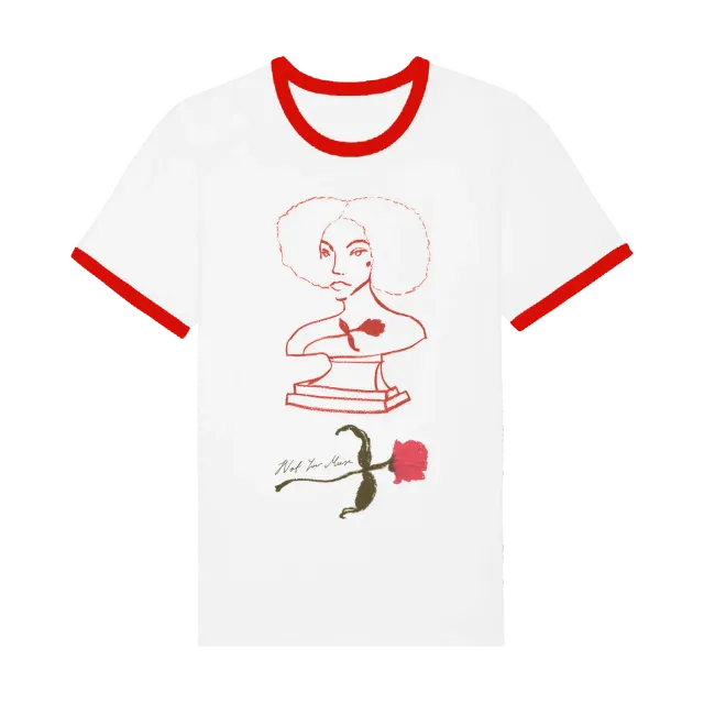 Celeste Not Your Muse t-shirt ringer nera