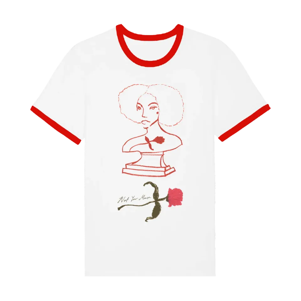 Celeste Not Your Muse t-shirt ringer nera