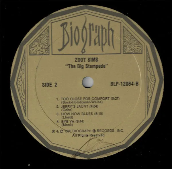 Zoot Sims The Big Stampede vinile LP ristampa