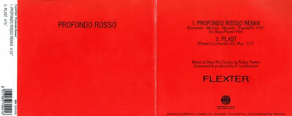 Flexter Profondo Rosso CD singolo trance 1996