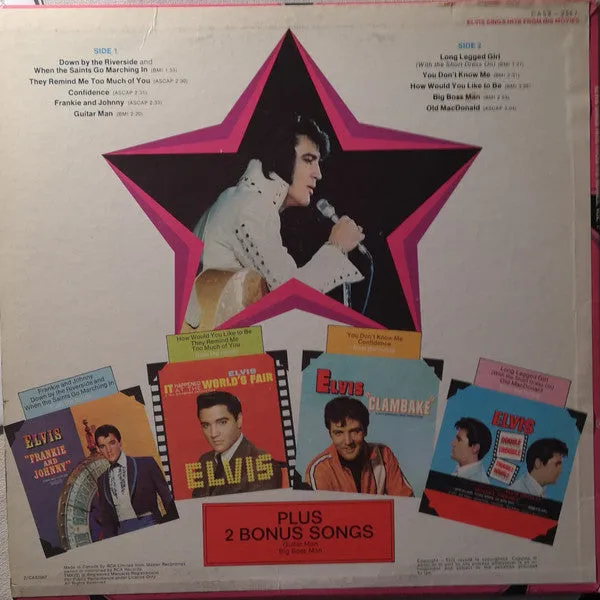 Elvis Presley Sings Hits From His Movies Vol 1 vinile LP
