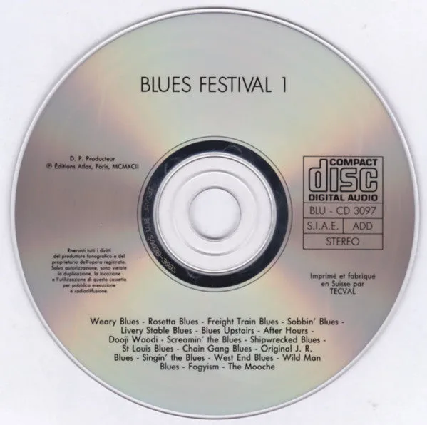 Various Blues Festival 1 CD compilation 1992