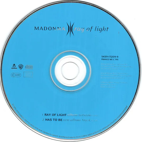 Madonna Ray Of Light CD singolo card sleeve dance-pop