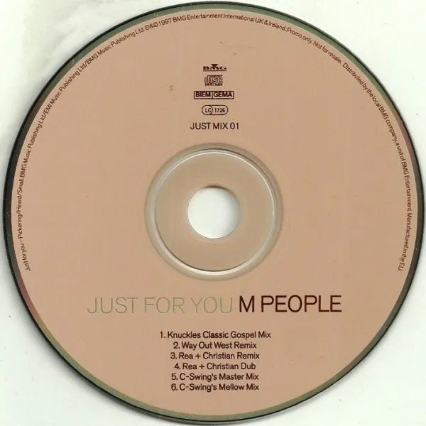 M People Just For You CD singolo promo house
