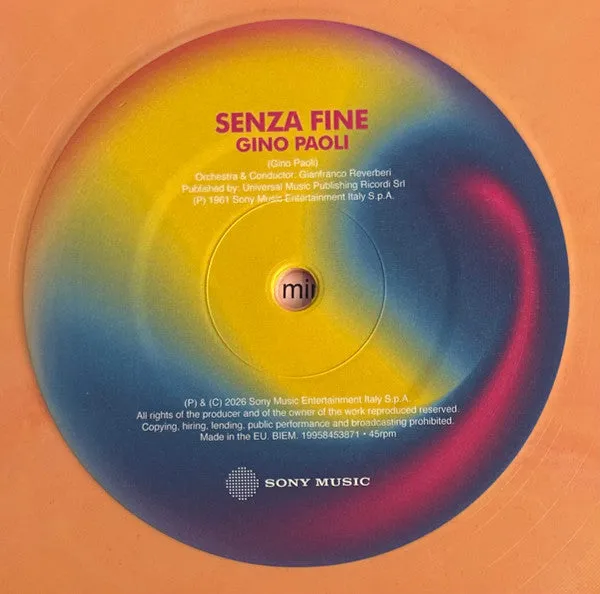 Vanoni Paoli Per Sempre 12" vinile arancione limitato