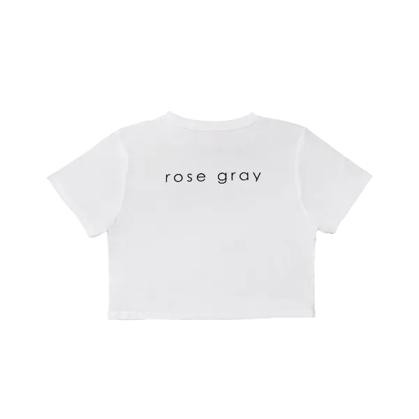 Club To Your Arms Tiara T-shirt cropped bianca strass