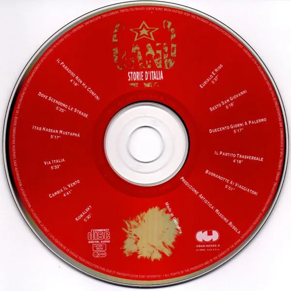 The Gang Storie D'Italia CD album usato NM folk rock