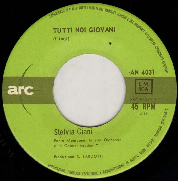 Stelvia Ciani Parlasse Il Cuore 7" vinile mono