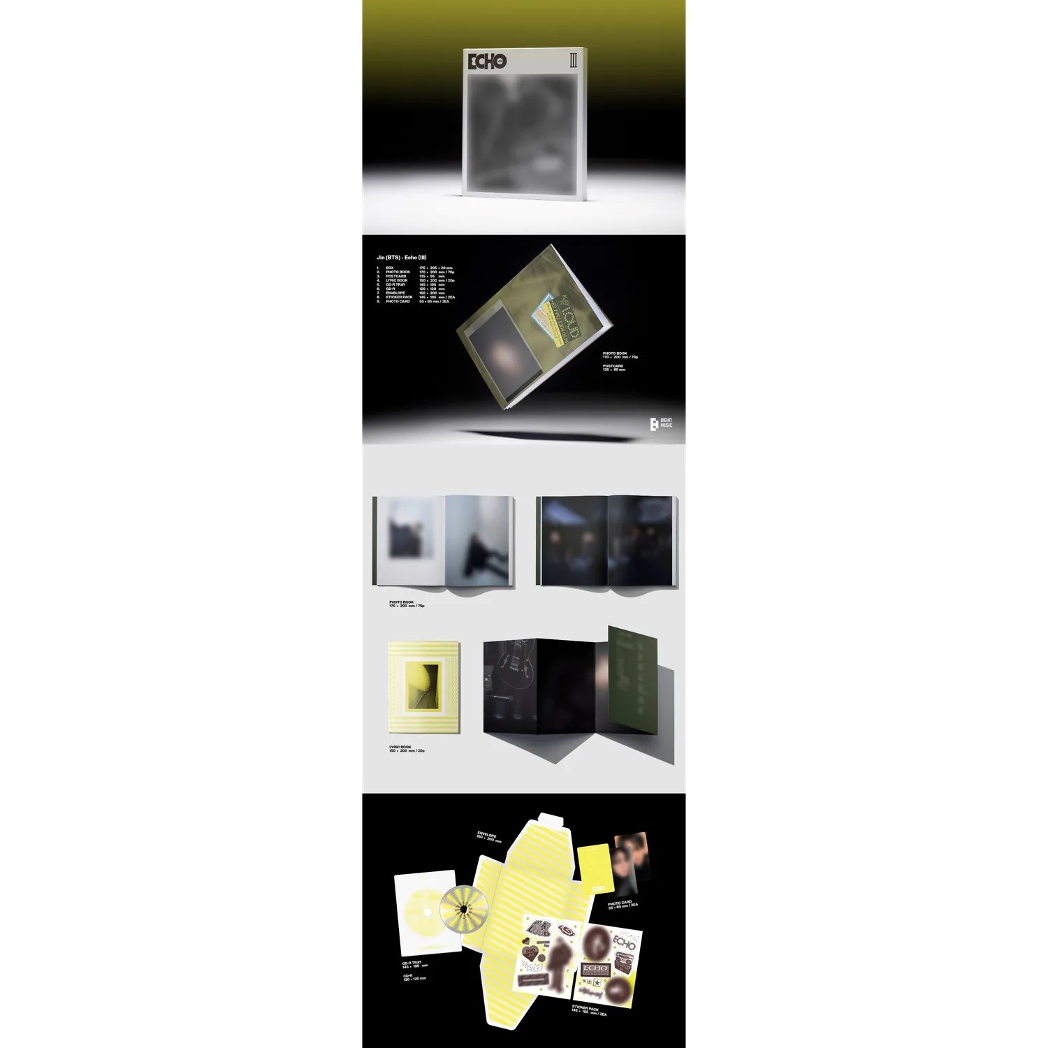 Jin Echo III CD versione III con photobook K-pop