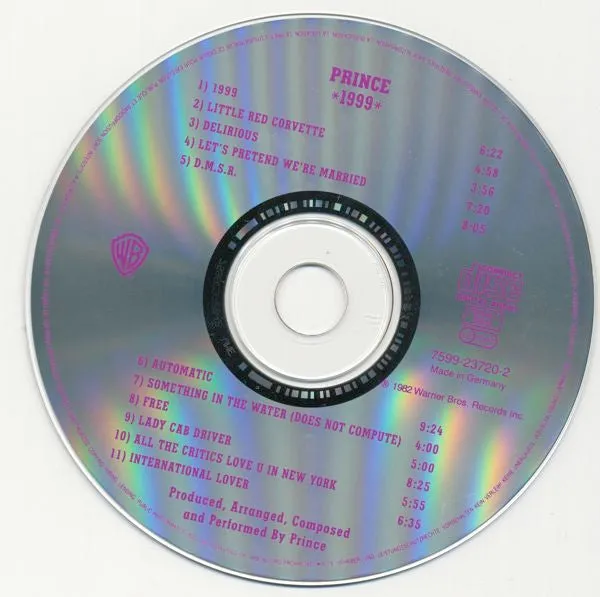 Prince 1999 CD album ristampa usato VG+