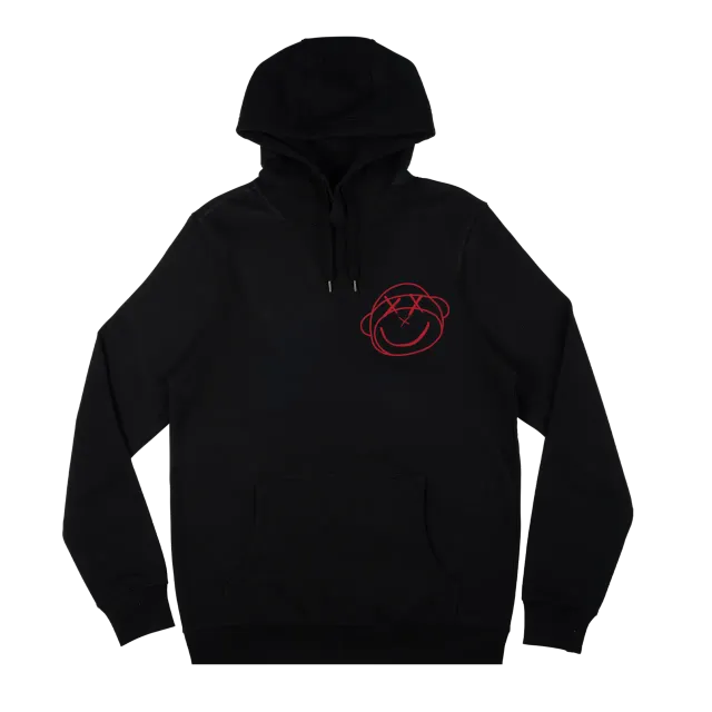 Crawlers felpa con cappuccio nera logo taglia unica
