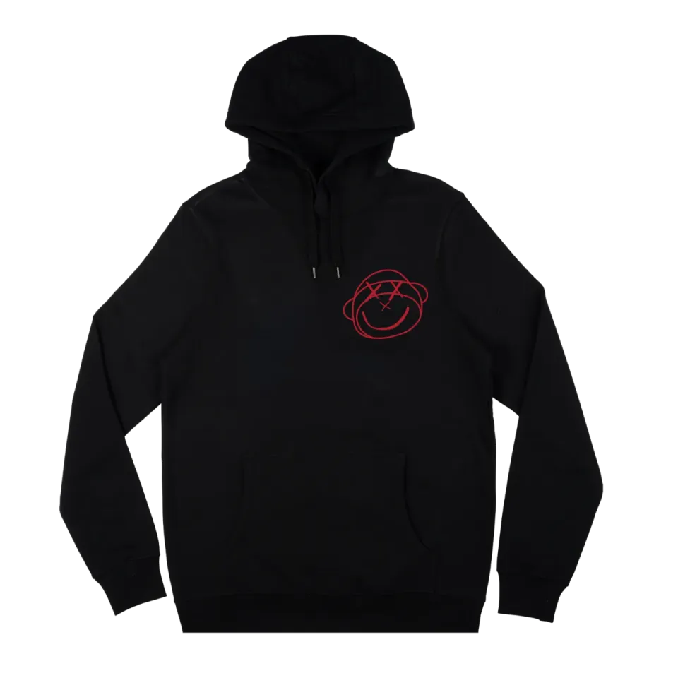 Crawlers felpa con cappuccio nera logo taglia unica