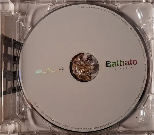 Battiato Il Vuoto CD album Super Jewel Box VG+