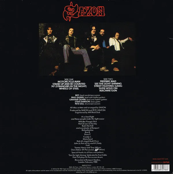 Saxon Wheels Of Steel vinile LP swirl 2018