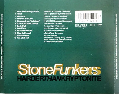 The Stonefunkers Harder Than Kryptonite CD album funk near mint