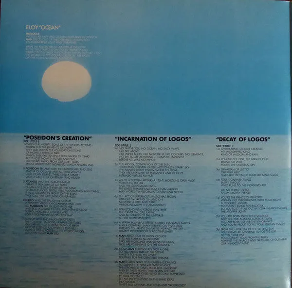 Eloy Ocean LP vinile ristampa gatefold prog