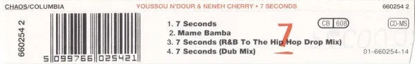 Youssou N'Dour Neneh Cherry 7 Seconds CD maxi