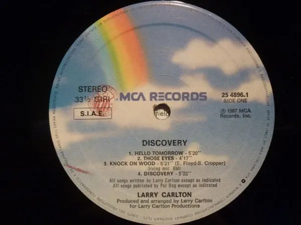 Larry Carlton Discovery LP vinile smooth jazz MCA 1987 usato