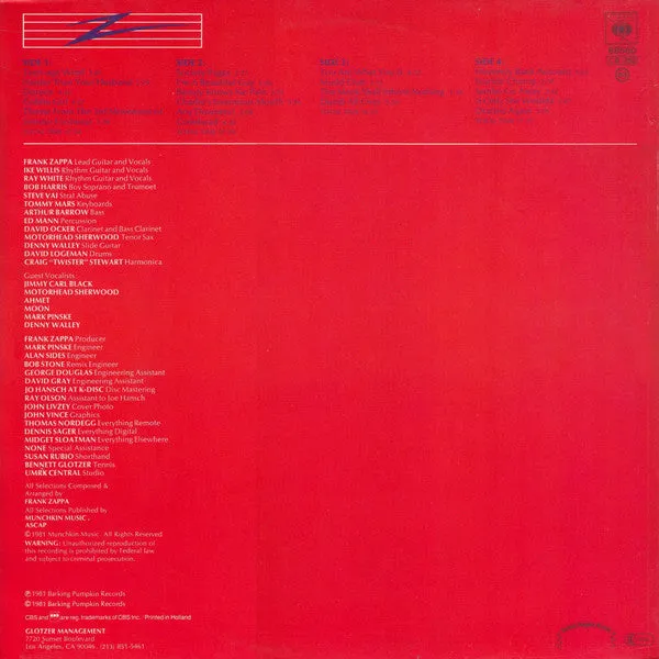 Frank Zappa You Are What You Is doppio vinile 2xLP gatefold