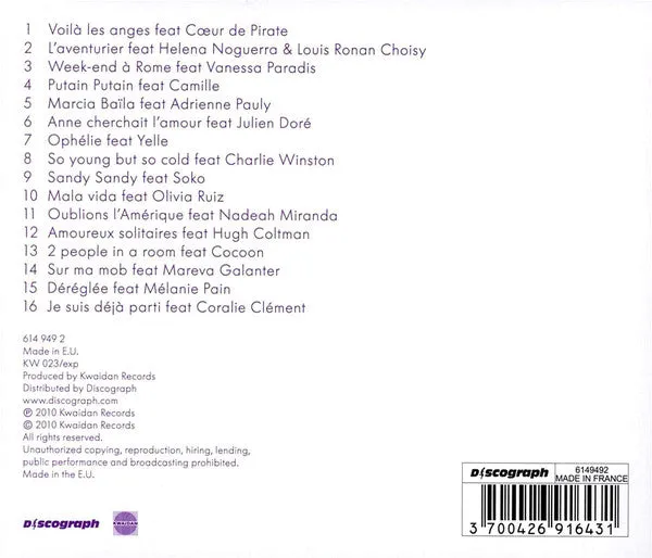 Nouvelle Vague Version Française CD album 16 brani