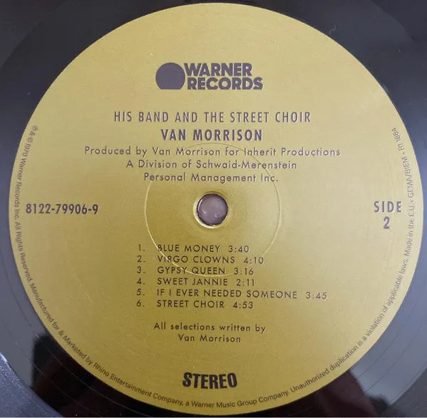 Van Morrison His Band And The Street Choir vinile LP 180g gatefold