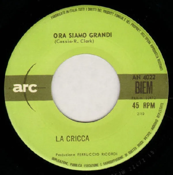 La Cricca Amico Va 45 giri 7" mono 1964 VG+